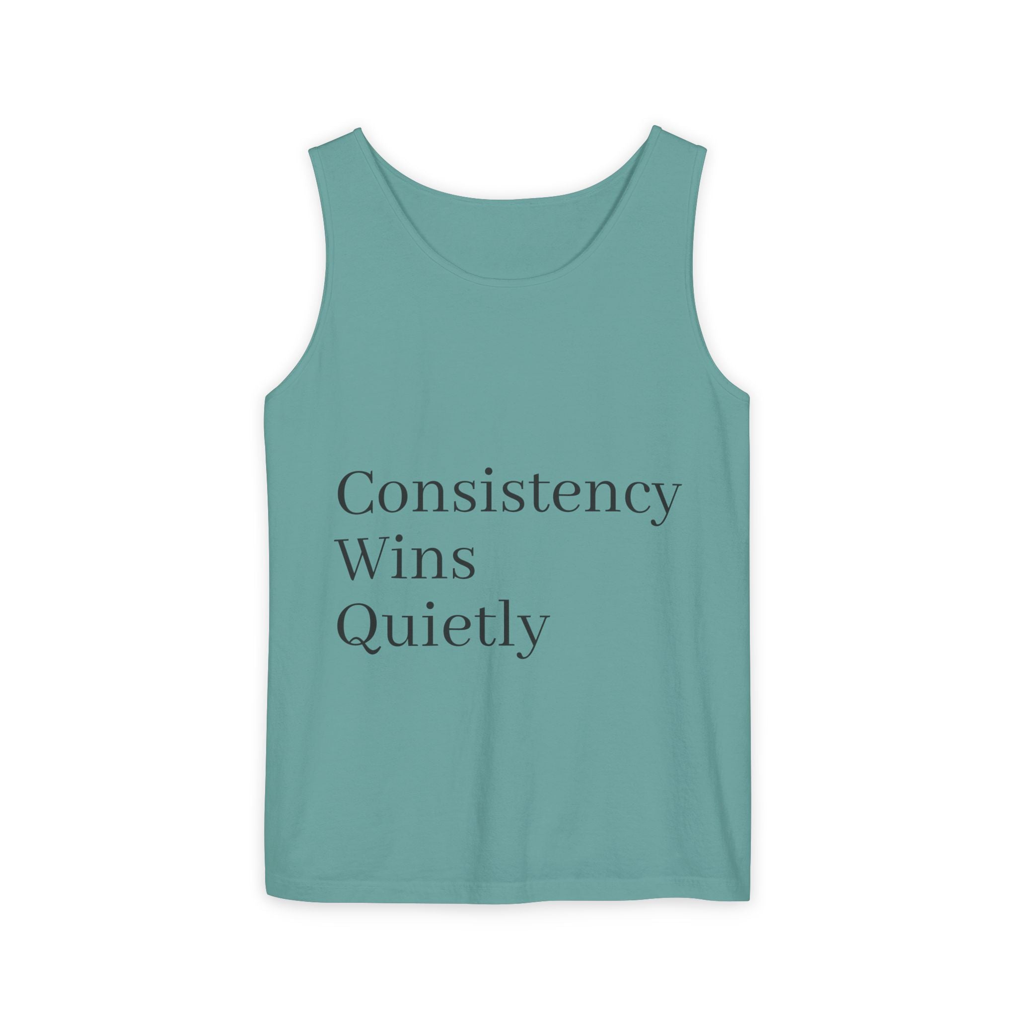 Consistency Wins Tank Top — Minimal Motivational Fitness Tee