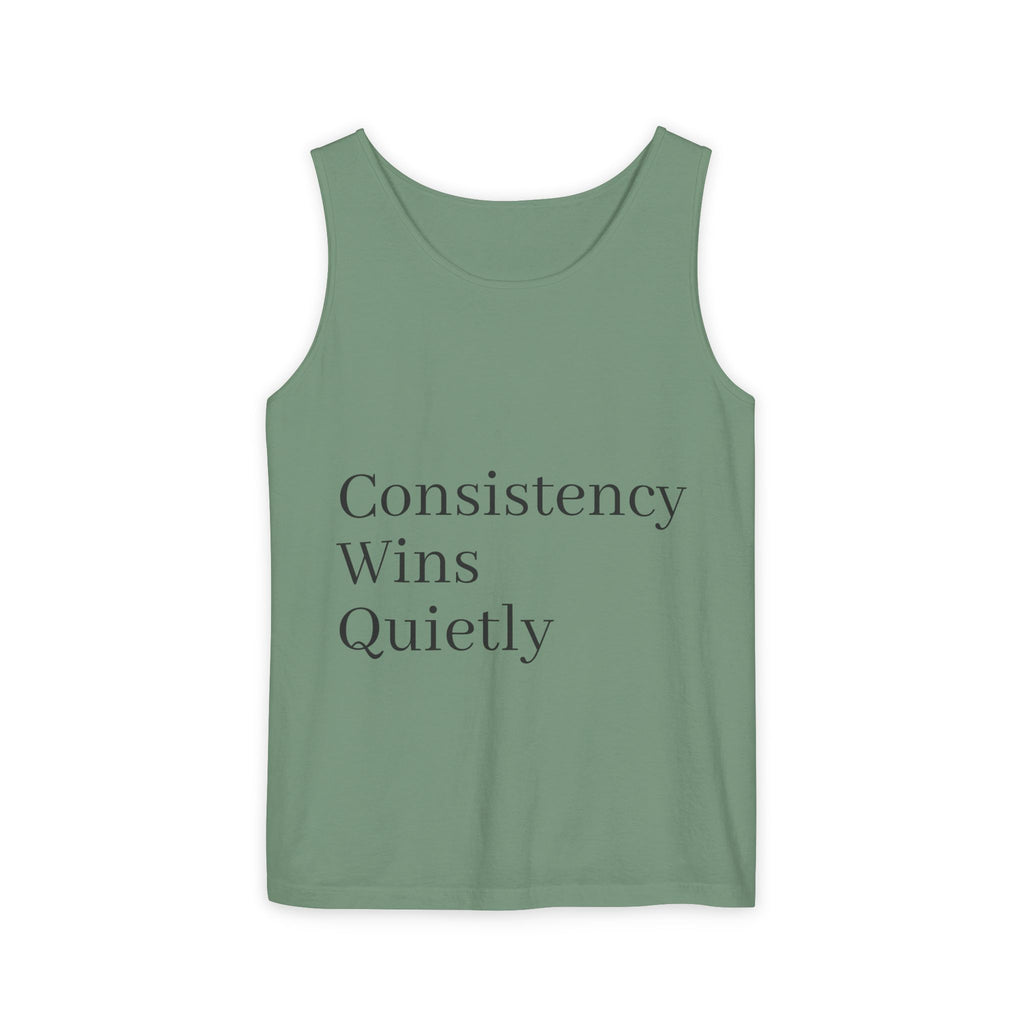 Consistency Wins Tank Top — Minimal Motivational Fitness Tee