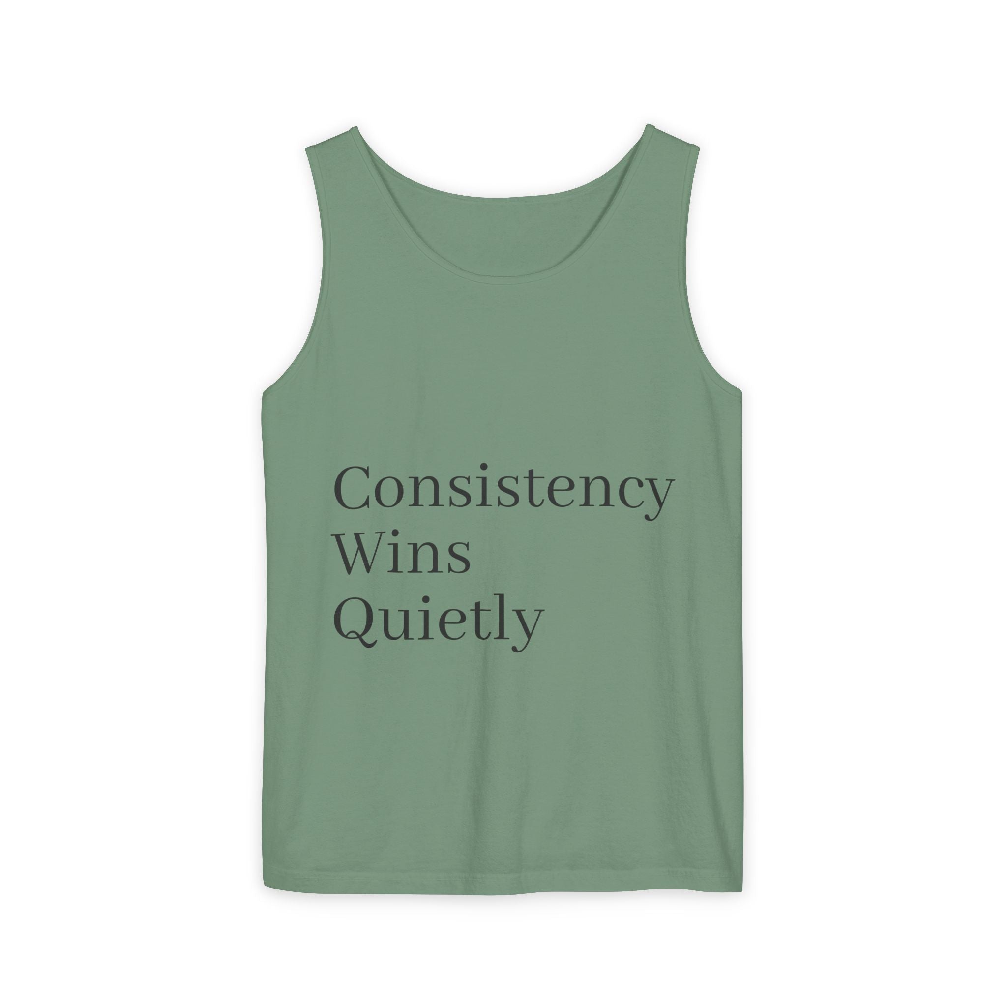 Consistency Wins Tank Top — Minimal Motivational Fitness Tee