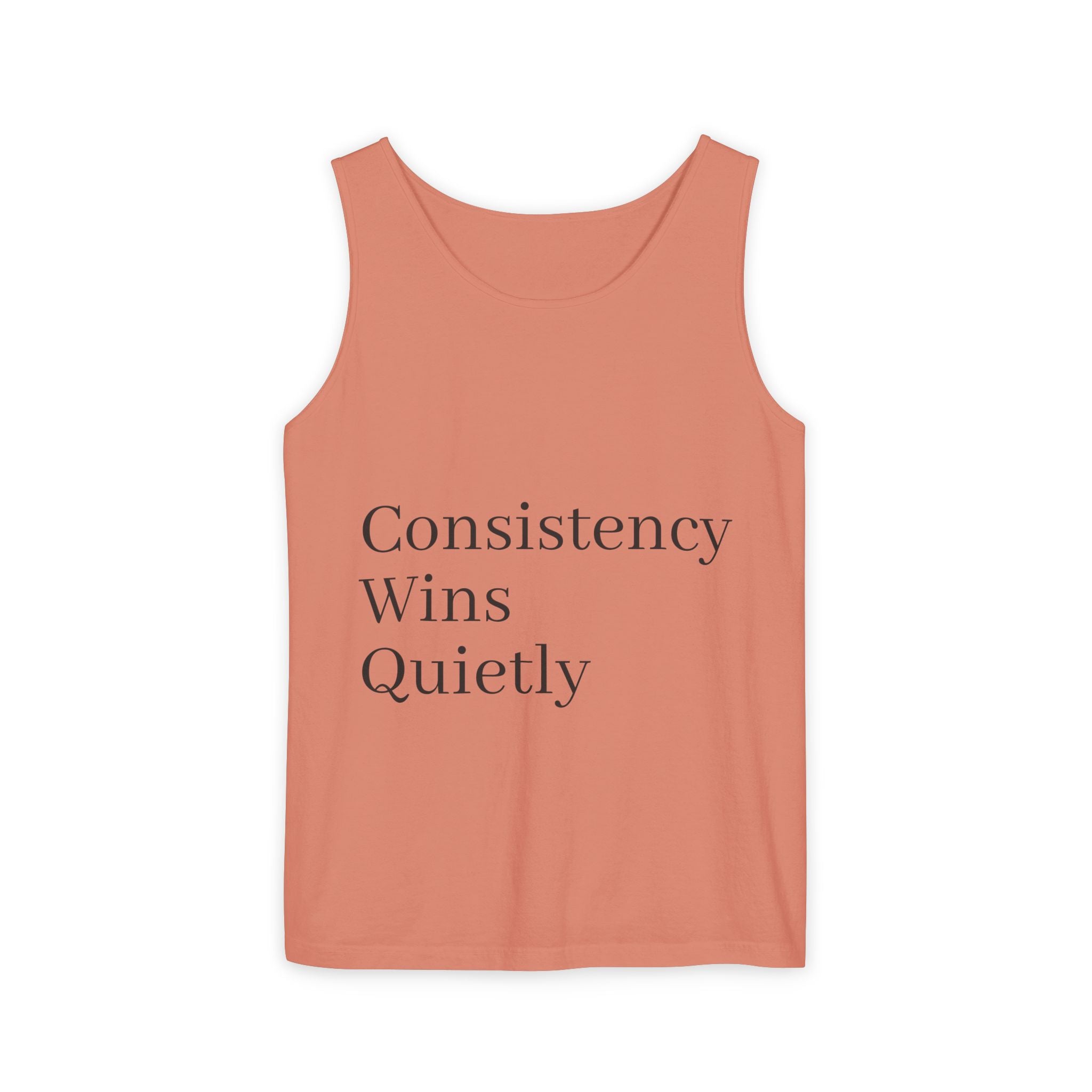 Consistency Wins Tank Top — Minimal Motivational Fitness Tee