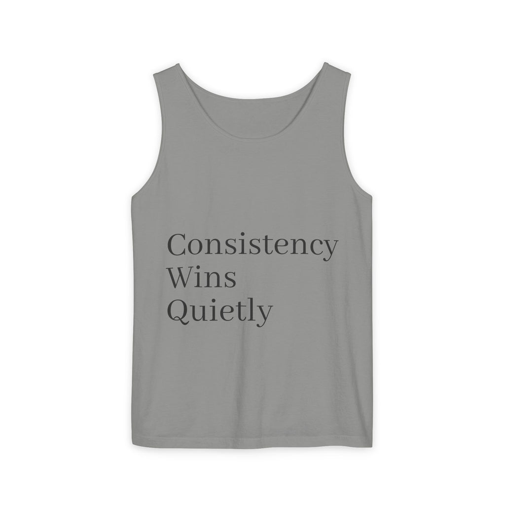 Consistency Wins Tank Top — Minimal Motivational Fitness Tee