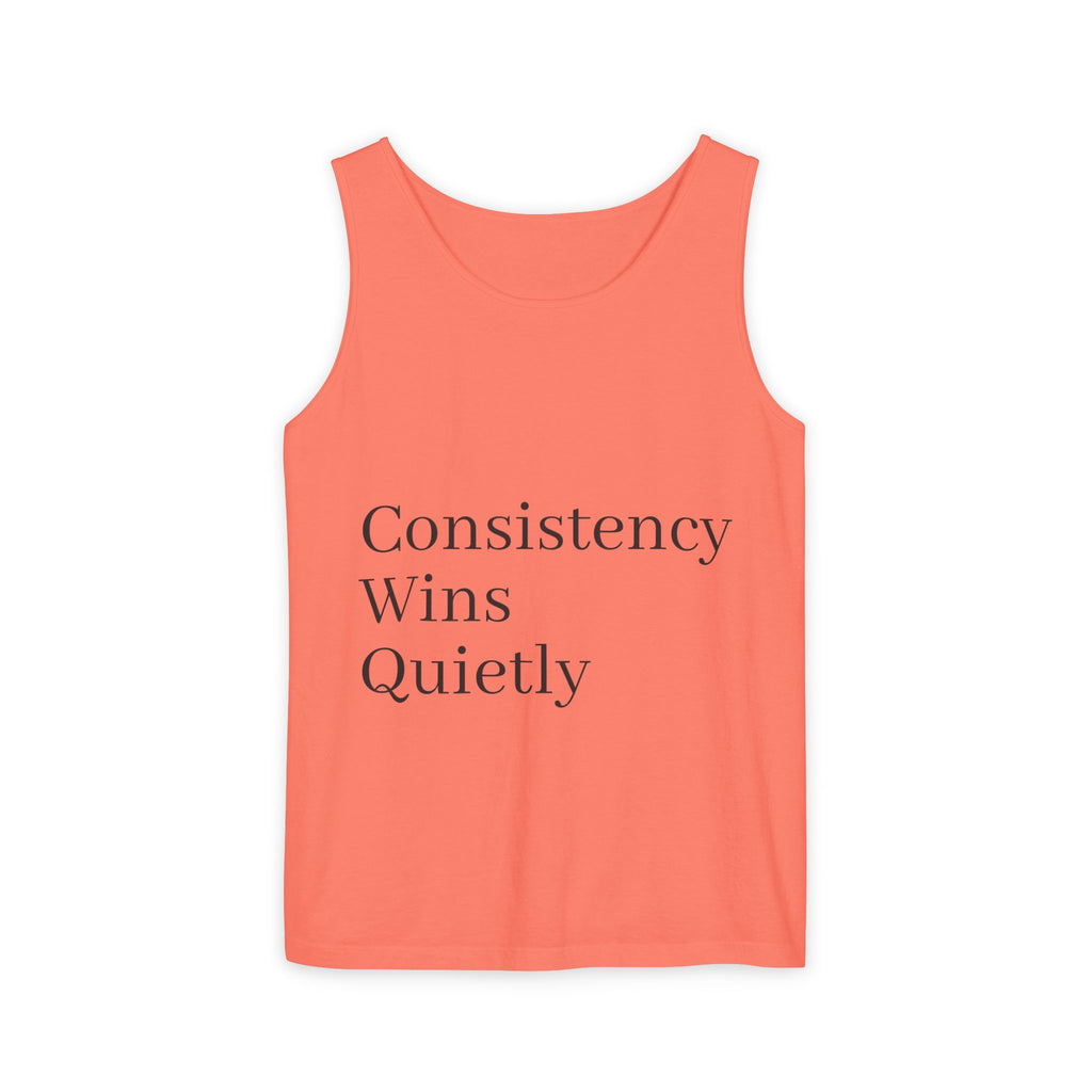 Consistency Wins Tank Top — Minimal Motivational Fitness Tee