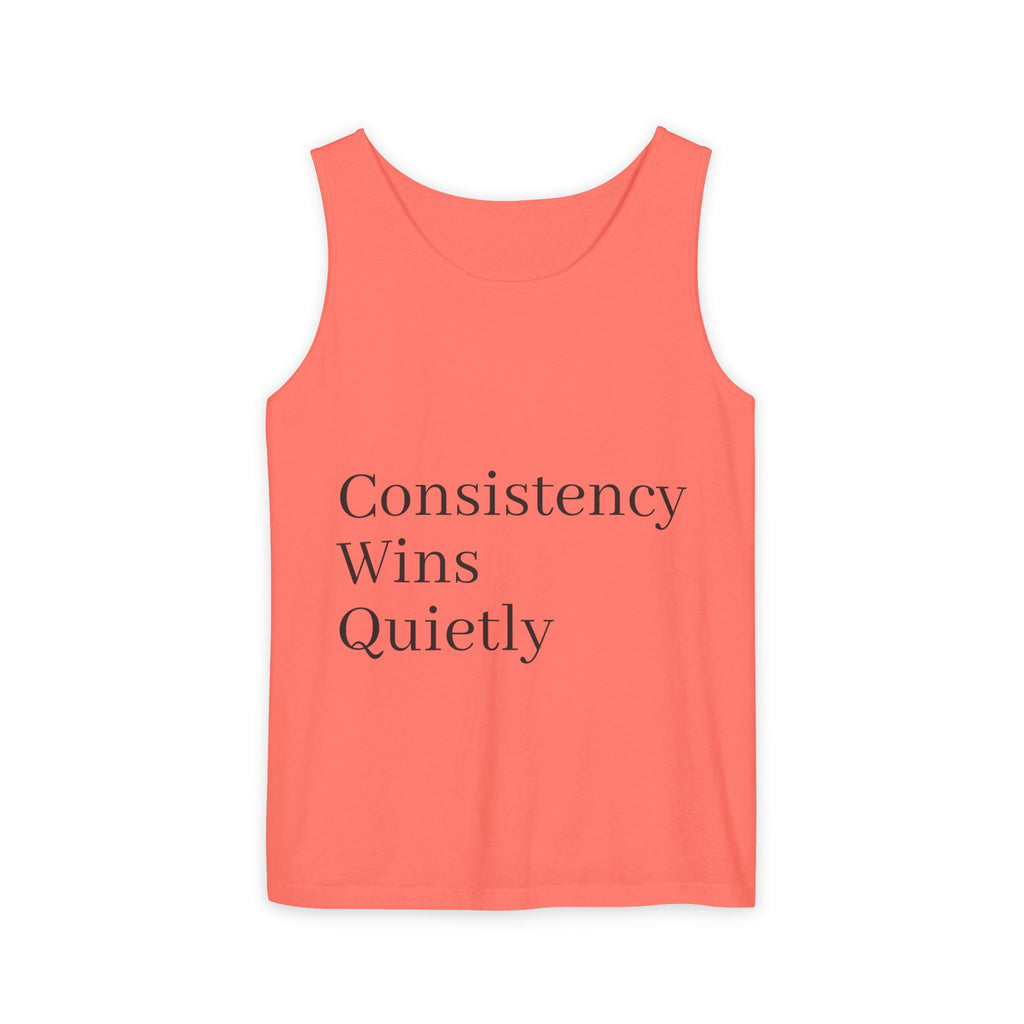 Consistency Wins Tank Top — Minimal Motivational Fitness Tee