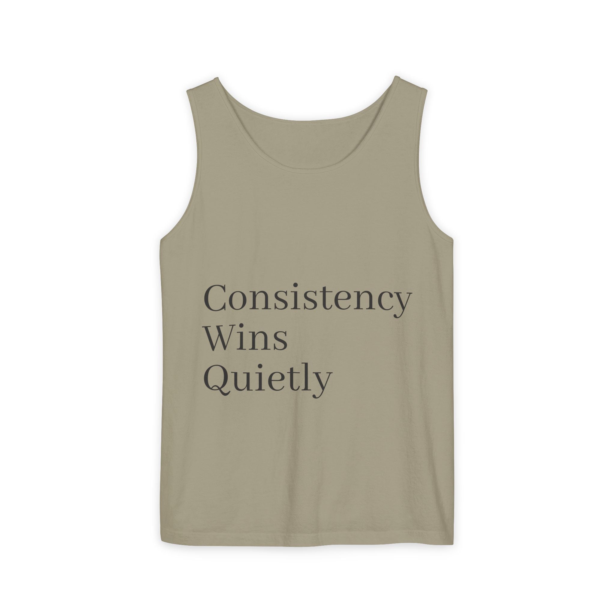 Consistency Wins Tank Top — Minimal Motivational Fitness Tee
