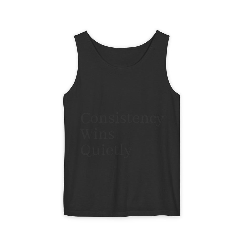 Consistency Wins Tank Top — Minimal Motivational Fitness Tee